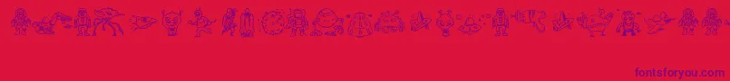SillyAliens Font – Purple Fonts on Red Background