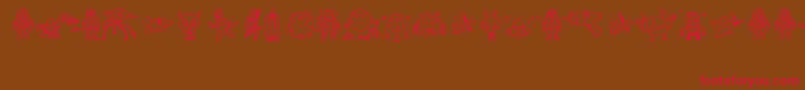 SillyAliens Font – Red Fonts on Brown Background