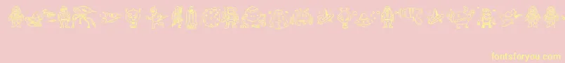 SillyAliens Font – Yellow Fonts on Pink Background