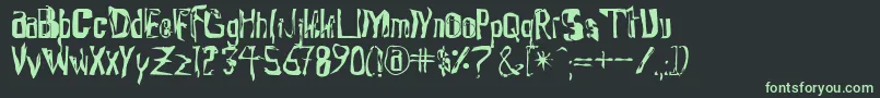 Шрифт WaxtraxMedium – зелёные шрифты на чёрном фоне
