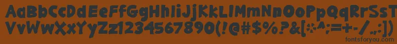 GargleExBd Font – Black Fonts on Brown Background