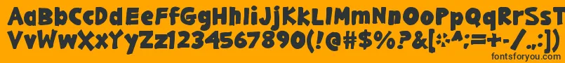 GargleExBd Font – Black Fonts on Orange Background