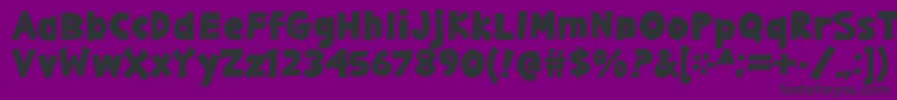 GargleExBd Font – Black Fonts on Purple Background