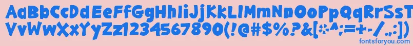 GargleExBd Font – Blue Fonts on Pink Background