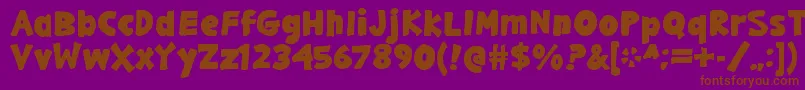 Więcej informacji o czcionce GargleExBd Czcionka GargleExBd – brązowe czcionki na fioletowym tle
