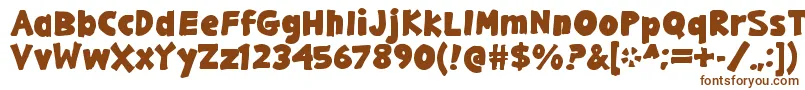 GargleExBd-fontti – ruskeat fontit valkoisella taustalla