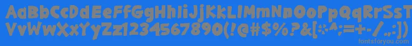 GargleExBd-Schriftart – Graue Schriften auf blauem Hintergrund