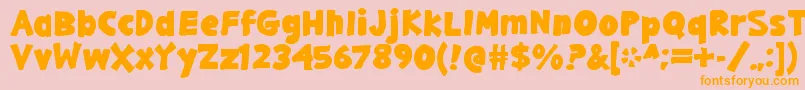 GargleExBd Font – Orange Fonts on Pink Background