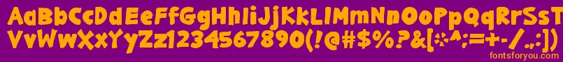 フォントGargleExBd – 紫色の背景にオレンジのフォント