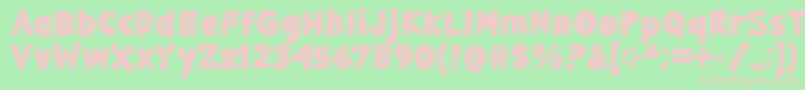 GargleExBd Font – Pink Fonts on Green Background