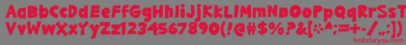 GargleExBd Font – Red Fonts on Gray Background