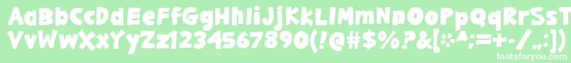 GargleExBd Font – White Fonts on Green Background