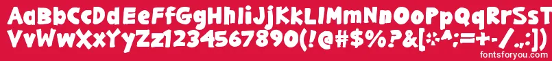 GargleExBd Font – White Fonts on Red Background