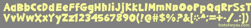 GargleExBd Font – Yellow Fonts on Gray Background