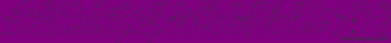 LeagueScriptThinLeagueScript-Schriftart – Schwarze Schriften auf violettem Hintergrund