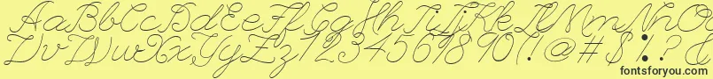 Шрифт LeagueScriptThinLeagueScript – чёрные шрифты на жёлтом фоне