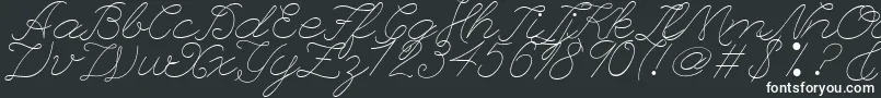 LeagueScriptThinLeagueScript Font – White Fonts on Black Background