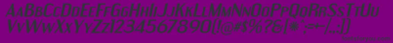 EngebrechtreExBdIt-Schriftart – Schwarze Schriften auf violettem Hintergrund