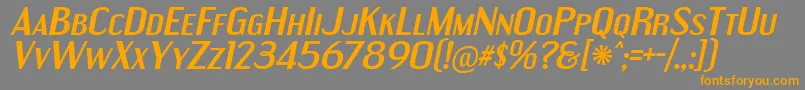 EngebrechtreExBdIt Font – Orange Fonts on Gray Background