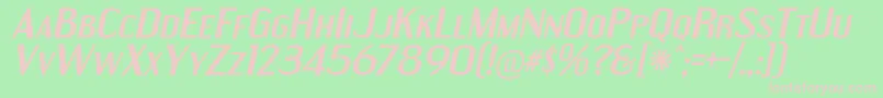 EngebrechtreExBdIt-Schriftart – Rosa Schriften auf grünem Hintergrund