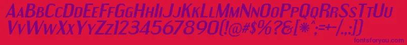 EngebrechtreExBdIt-Schriftart – Violette Schriften auf rotem Hintergrund