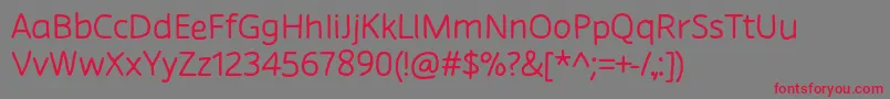 ChirotaRegular Font – Red Fonts on Gray Background