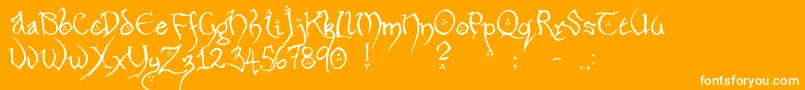 HobbitonHandscrawlRegular Font – White Fonts on Orange Background