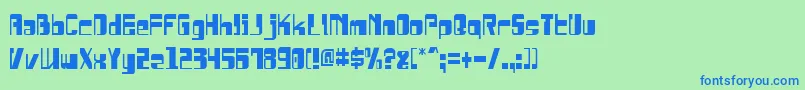 Police DrosselmeyerCondensed – polices bleues sur fond vert