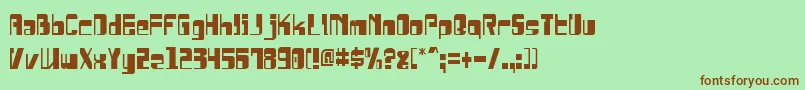 DrosselmeyerCondensed Font – Brown Fonts on Green Background