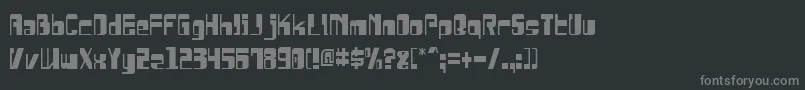 DrosselmeyerCondensed Font – Gray Fonts on Black Background