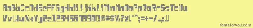 DrosselmeyerCondensed Font – Gray Fonts on Yellow Background