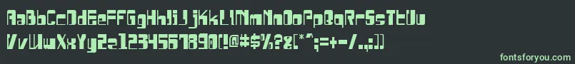 DrosselmeyerCondensed-fontti – vihreät fontit mustalla taustalla