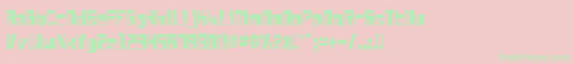 フォントDrosselmeyerCondensed – ピンクの背景に緑の文字