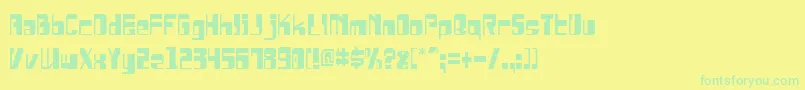 DrosselmeyerCondensed Font – Green Fonts on Yellow Background