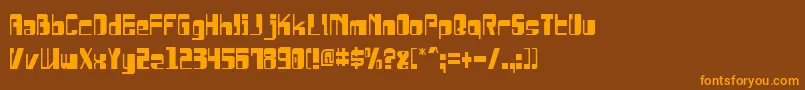 DrosselmeyerCondensed Font – Orange Fonts on Brown Background