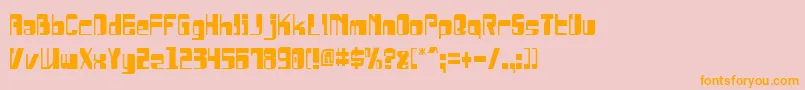 fuente DrosselmeyerCondensed – Fuentes Naranjas Sobre Fondo Rosa