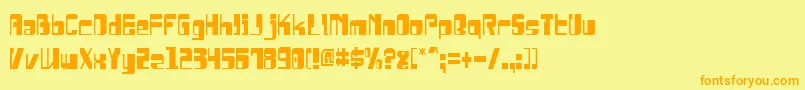 DrosselmeyerCondensed Font – Orange Fonts on Yellow Background