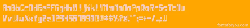 fuente DrosselmeyerCondensed – Fuentes Rosadas Sobre Fondo Naranja