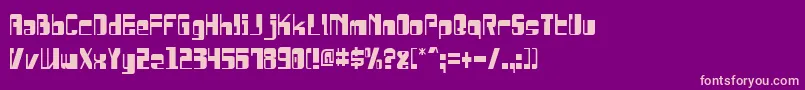 DrosselmeyerCondensed Font – Pink Fonts on Purple Background