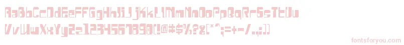 フォントDrosselmeyerCondensed – 白い背景にピンクのフォント