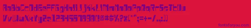 DrosselmeyerCondensed Font – Purple Fonts on Red Background