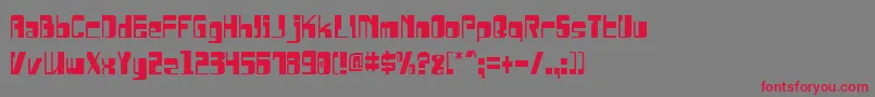 DrosselmeyerCondensed Font – Red Fonts on Gray Background
