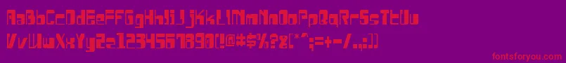 DrosselmeyerCondensed Font – Red Fonts on Purple Background