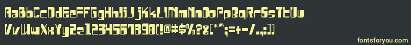 DrosselmeyerCondensed-fontti – keltaiset fontit mustalla taustalla