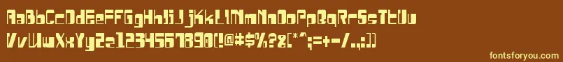 DrosselmeyerCondensed Font – Yellow Fonts on Brown Background