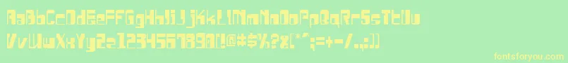 fuente DrosselmeyerCondensed – Fuentes Amarillas Sobre Fondo Verde