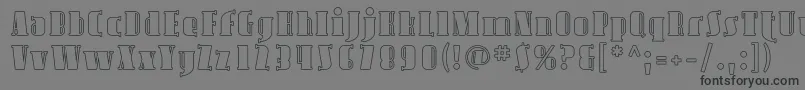 AvondaleOutline Font – Black Fonts on Gray Background