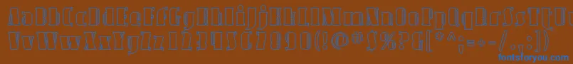 AvondaleOutline Font – Blue Fonts on Brown Background