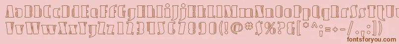 AvondaleOutline Font – Brown Fonts on Pink Background