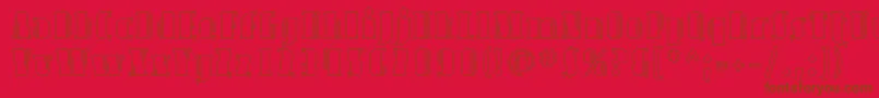 AvondaleOutline Font – Brown Fonts on Red Background